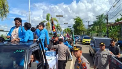 Polres Bangka Jaga Keamanan dan Ketertiban Mahasiswa UBB yang Akan Unjuk Rasa ke DPRD Babel