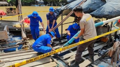 Tambang Timah Ilegal di Jada Bahrin Ditindak, Polres Bangka Sita Puluhan Mesin Robin