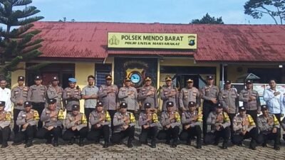 Kapolres Bangka Pimpin Apel di Polsek Mendo Barat, Tekankan Disiplin dan Profesionalisme Personel