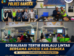 Satlantas Polres Bangka Gandeng APDESI Sosialisasikan Tertib Berlalu Lintas kepada Masyarakat Desa Kotawaringin