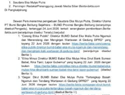 Putusan Dewan Pers Belum Dilaksanakan Utuh, Eka Mulya Putra Segera Tempuh Jalur Pidana dan Perdata