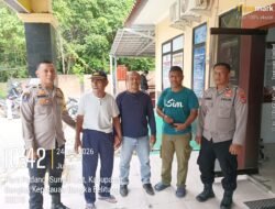 Respon Cepat Aduan Masyarakat Lewat Layanan 110, Samapta Polres Bangka Temukan Pria Linglung dan Pertemukan dengan Keluarganya