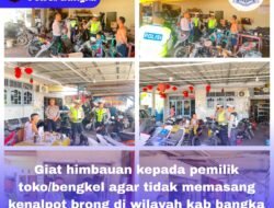Satlantas Polres Bangka Gencarkan Imbauan ke Bengkel dan Toko Variasi, Ajak Tolak Penjualan Knalpot Brong