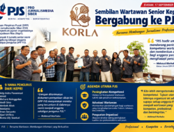 Sembilan Wartawan Senior Kepri Bergabung ke PJS. Ini Daftarnya