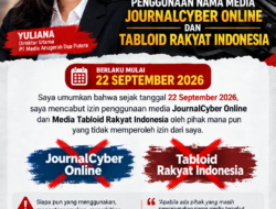 Yuliana Umumkan Pencabutan Izin Penggunaan Nama Media JournalCyber Online dan Tabloid Rakyat Indonesia