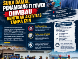 Tim Gabungan Patroli Perairan Suka Damai, Penambang Ti Tower Diimbau Hentikan Aktivitas Tanpa Izin