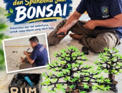 Warga Binaan Lapas Pangkalpinang Sulap Kantong Plastik Bekas dan Spunbond Jadi Bonsai