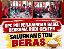 DPC PDI Perjuangan Basel Bersama Rudi Center Salurkan 5 Ton Beras dan Sediakan Operasi Katarak Gratis