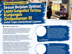 Pastikan Pelayanan Publik Sesuai Berjalan Optimal, Lapas Sungailiat Terima Kunjungan Ombudsman RI untuk Tinjau Administrasi Layanan