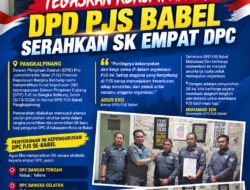 Tegaskan Kekompakan, DPD PJS Babel Serahkan SK Empat DPC