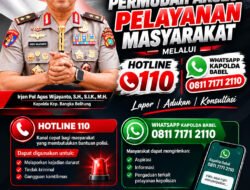Polda Babel Permudah Akses Pelayanan Masyarakat Melalui Hotline 110 dan Whatsapp Kapolda