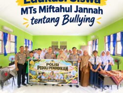 Polsek Simpang Teritip Edukasi Siswa MTs Miftahul Jannah tentang Bullying