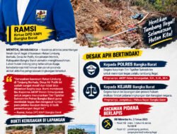 Hutan Lindung Berhala,air putih Porak-Poranda Akibat Tambang Ilegal, Ketua KNPI Bangka Barat Desak Polres dan Kejari Usut Tuntas