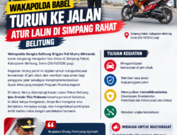 Wakapolda Babel Turun ke Jalan Atur Lalin di Simpang Rahat Belitung