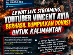 Lewat Live Streaming, YouTuber Vincent Avia Berhasil Kumpulkan Donasi Untuk Kalimantan